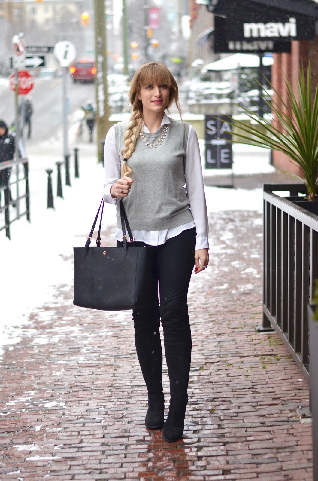 How to Wear Over The Knee Boots to Work
